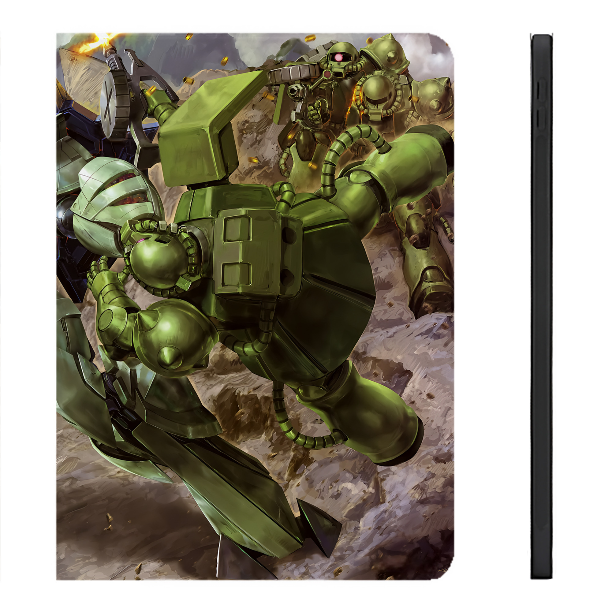 （画像用） 機動戦士ガンダム Mobile Suit Gundam IPadケース ペンホルダー付き ブックスタイルデザイン